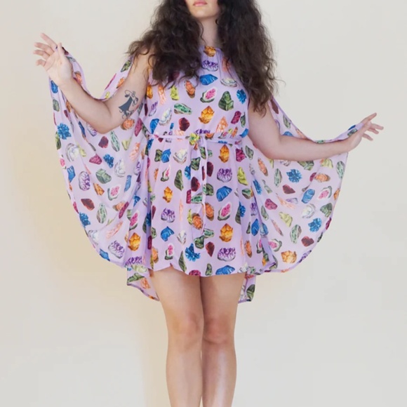 Samantha Pleet Gemstone cape dress - Picture 2 of 5